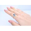 imageGin ampamp Grace 14K White Gold Genuine London Blue Topaz Ring with Diamonds for women  Ethically authentically ampamp organically sourced Cushion shaped London Blue Topaz handcrafted jewelry for her  London Blue Topaz Ring for women