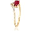 imageGin ampamp Grace Womens 10K Yellow Gold Mozambique Genuine Ruby Ring With Diamonds OvalCut Shaped TW1969RRuby7
