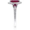 imageGin ampampGrace 14K White Gold Mozambique Genuine Ruby Ring with Diamonds for women  Ethically authentically ampamp organically sourced Marquisecut shaped Ruby handcrafted jewelry for her  Ruby Ring for women