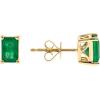 imageGin ampampGrace10K Yellow Gold Natural Zambian Emerald for Women Holiday Gifts  Ethically Authentically ampamp Organically Sourced Emerald Shape Emerald handcrafted jewelry for her  Emerald Earrings for Women Holiday Gifts