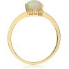 imageGin and Grace 14K Yellow Gold Natural Ethiopian Opal Ring with Real Diamonds for women  Ethically authentically ampamp organically sourced Roundcut shaped opal handcrafted jewelry for her  Opal Ring for women