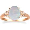 imageGin ampamp Grace 10K Rose Gold Natural Ethiopian Opal Ring with Real Diamonds for women  Ethically authentically ampamp organically sourced Oval shaped opal handcrafted jewelry for her  Opal Ring for women