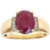 imageGin ampamp Grace 10K Yellow Gold 3Ct Genuine Opaque Ruby Ring with Diamonds for women  Ethically authentically ampamp organically sourced Oval shaped Ruby handcrafted jewelry for her  Ruby Ring for women