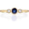 imageGin ampamp Grace 10K Yellow Gold Genuine Blue Sapphire Ring with Diamonds for Women Holiday Gifts  Ethically Authentically ampamp Organically Sourced RoundCut shaped Sapphire jewelry for her  Sapphire Ring for Women Holiday Gifts