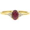 imageGin ampamp Grace 10K Yellow Gold Genuine Ruby Ring with Diamonds for women  Ethically authentically ampamp organically sourced Oval shaped Ruby handcrafted jewelry for her  Ruby Ring for women