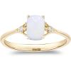imageGin ampamp Grace 10K Yellow Gold Natural Ethiopian Opal Ring with Diamonds for women  Ethically authentically ampamp organically sourced Cushion shaped opal handcrafted jewelry for her  Opal Ring for women