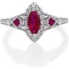 imageGin ampampGrace 14K White Gold Mozambique Genuine Ruby Ring with Diamonds for women  Ethically authentically ampamp organically sourced Marquisecut shaped Ruby handcrafted jewelry for her  Ruby Ring for women