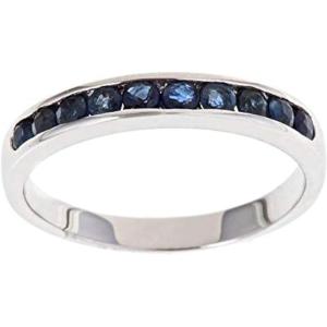 imageGin ampamp Grace 10K White Genuine Blue Sapphire Ring with Diamonds for women  Ethically authentically ampamp organically sourced RoundCut shaped Sapphire handcrafted jewelry for her  Sapphire Ring for women