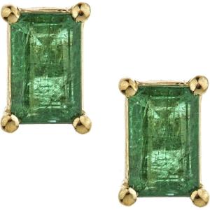 imageGin ampampGrace10K Yellow Gold Natural Zambian Emerald for Women Holiday Gifts  Ethically Authentically ampamp Organically Sourced Emerald Shape Emerald handcrafted jewelry for her  Emerald Earrings for Women Holiday Gifts