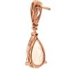 imageGin ampamp Grace 10K Rose Gold Genuine Pear Cut Morganite ampamp Natural Diamond Drop Earring for Women