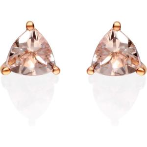 imageGin ampamp Grace 10K Rose Gold Natural DiamondI1 Pendant with Genuine Morganite Daily Work Wear Jewelry for Women Gifts for Her