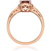 imageGin ampamp Grace 10K Rose Gold Purplish Pink Natural Garnet Real Diamond Ring I1 Daily Work Wear Jewelry for Women Gifts for Her