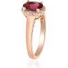 imageGin ampamp Grace 10K Rose Gold Purplish Pink Natural Garnet Real Diamond Ring I1 Daily Work Wear Jewelry for Women Gifts for Her