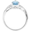 imageGin ampamp Grace 10K White Gold Genuine Aquamarine Ring with Diamonds for women  Ethically Pearcut shaped Aquamarine handcrafted jewelry for her