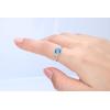 imageGin ampamp Grace 10K White Gold Genuine London Blue Topaz Ring with Diamonds for women  Ethically authentically ampamp organically sourced Round shaped London Blue Topaz handcrafted jewelry for her  London Blue Topaz Ring for women
