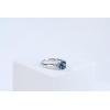 imageGin ampamp Grace 10K White Gold Genuine London Blue Topaz Ring with Diamonds for women  Ethically authentically ampamp organically sourced Round shaped London Blue Topaz handcrafted jewelry for her  London Blue Topaz Ring for women