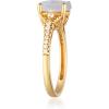 imageGin ampamp Grace 10K Yellow Gold Natural Ethiopian Opal Ring with Real Diamonds for women  Ethically authentically ampamp organically sourced Trillion shaped opal handcrafted jewelry for her  Opal Ring for women
