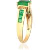 imageGin ampamp Grace 10K Yellow Gold Natural Zambian Emerald Ring with Natural Diamonds for women  Ethically authentically ampamp organically sourced EmeraldShape ampamp SquareCut Emerald handcrafted jewelry for her  Emerald Ring for women