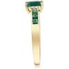 imageGin ampamp Grace 10K Yellow Gold Natural Zambian Emerald Ring with Natural Diamonds for women  Ethically authentically ampamp organically sourced Pear SquareCut Emerald handcrafted jewelry for her