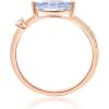 imageGin ampamp Grace 14K Rose Gold Genuine Aquamarine Ring with Diamonds for women  Ethically authentically ampamp organically sourced Marquisecut shaped Aquamarine handcrafted jewelry for her  Aquamarine Ring for women