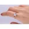 imageGin ampamp Grace 14K Rose Gold Natural Ethiopian Opal Ring with Real Diamonds for women  Ethically authentically ampamp organically sourced Cushion shaped opal handcrafted jewelry for her  Opal Ring for women