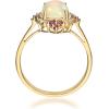 imageGin ampamp Grace 14K Rose Gold Natural Ethiopian Opal Ring with Real Diamonds for women  Ethically authentically ampamp organically sourced Cushion shaped opal handcrafted jewelry for her  Opal Ring for women