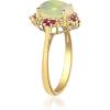 imageGin ampamp Grace 14K Rose Gold Natural Ethiopian Opal Ring with Real Diamonds for women  Ethically authentically ampamp organically sourced Cushion shaped opal handcrafted jewelry for her  Opal Ring for women