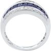 imageGin ampamp Grace 14K White Gold Genuine Blue Sapphire Ring with Diamonds for women  Ethically authentically ampamp organically sourced Baguettecut shaped Sapphire handcrafted jewelry for her  Sapphire Ring for women