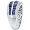 imageGin ampamp Grace 14K White Gold Genuine Blue Sapphire Ring with Diamonds for women  Ethically authentically ampamp organically sourced Baguettecut shaped Sapphire handcrafted jewelry for her  Sapphire Ring for women
