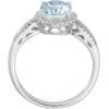 imageGin and Grace 10K White Gold Blue Natural Diamond ampamp Genuine Aquamarine Ring with Diamonds for women  Ethically authentically ampamp organically sourced Ovalcut shaped Aquamarine handcrafted jewelry for her  Aquamarine Ring for women