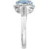 imageGin and Grace 10K White Gold Blue Natural Diamond ampamp Genuine Aquamarine Ring with Diamonds for women  Ethically authentically ampamp organically sourced Ovalcut shaped Aquamarine handcrafted jewelry for her  Aquamarine Ring for women