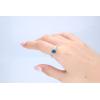 imageGin and Grace 10K Yellow Gold Genuine London Blue Topaz Ring with Diamonds for women  Ethically authentically ampamp organically sourced Roundcut shaped London Blue Topaz handcrafted jewelry for her  London Blue Topaz Ring for women