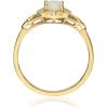 imageGin and Grace 10K Yellow Gold Natural Australian Opal Ring with Real Diamonds for women  Ethically authentically ampamp organically sourced Oval shaped opal handcrafted jewelry for her  Opal Ring for women