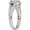 imageGin and Grace 14K White Gold Genuine Aquamarine Ring with Diamonds for women  Ethically authentically ampamp organically sourced Ovalcut shaped Aquamarine handcrafted jewelry for her  Aquamarine Ring for women