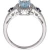 imageGin and Grace 14K White Gold Genuine Aquamarine Ring with Diamonds for women  Ethically authentically ampamp organically sourced Ovalcut shaped Aquamarine handcrafted jewelry for her  Aquamarine Ring for women