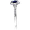 imageGin and Grace 14K White Gold Genuine Blue Sapphire Ring with Diamonds for women  Ethically authentically ampamp organically sourced OvalCut shaped Sapphire handcrafted jewelry for her  Sapphire Ring for women