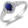 imageGin and Grace 14K White Gold Genuine Blue Sapphire Ring with Diamonds for women  Ethically authentically ampamp organically sourced OvalCut shaped Sapphire handcrafted jewelry for her  Sapphire Ring for women