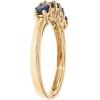 imageGin and Grace 14K Yellow Gold Genuine Blue Sapphire Ring with Diamonds for women  Ethically authentically ampamp organically sourced RoundCut shaped Sapphire handcrafted jewelry for her  Sapphire Ring for women