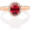 imageGin ampamp Grace 10K Rose Gold Purplish Pink Natural Garnet Real Diamond Ring I1 Daily Work Wear Jewelry for Women Gifts for Her