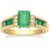 imageGin ampamp Grace 10K Yellow Gold Natural Zambian Emerald Ring with Natural Diamonds for women  Ethically authentically ampamp organically sourced EmeraldShape ampamp SquareCut Emerald handcrafted jewelry for her  Emerald Ring for women