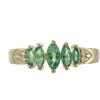 imageGin ampamp Grace 10K Yellow Gold Natural Zambian Emerald Ring with Natural Diamonds for women  Ethically authentically ampamp organically sourced MarquiseCut Emerald handcrafted jewelry for her  Emerald Ring for women