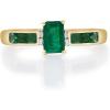imageGin ampamp Grace 10K Yellow Gold Natural Zambian Emerald Ring with Natural Diamonds for women  Ethically authentically ampamp organically sourced Pear SquareCut Emerald handcrafted jewelry for her