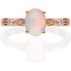 imageGin ampamp Grace 14K Rose Gold Natural Ethiopian Opal Ring with Real Diamonds for Women Holiday Gifts  Ethically Authentically ampamp Organically Sourced oval shaped opal handcrafted jewelry for her  Opal Ring for Women Holiday Gifts