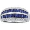 imageGin ampamp Grace 14K White Gold Genuine Blue Sapphire Ring with Diamonds for women  Ethically authentically ampamp organically sourced Baguettecut shaped Sapphire handcrafted jewelry for her  Sapphire Ring for women
