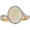 imageGin ampamp Grace 14K Yellow Gold Natural Ethiopian Opal Ring with Diamonds for women  Ethically authentically ampamp organically sourced Ovalcut shaped opal handcrafted jewelry for her  Opal Ring for women