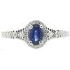 imageGin and Grace 10K White Genuine Blue Sapphire Ring with Diamonds for women  Ethically authentically ampamp organically sourced OvalCut shaped Sapphire handcrafted jewelry for her  Sapphire Ring for women