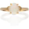 imageGin and Grace 10K Yellow Gold Natural Australian Opal Ring with Diamonds for women  Ethically authentically ampamp organically sourced Oval shaped opal handcrafted jewelry for her  Opal Ring for women