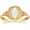 imageGin and Grace 10K Yellow Gold Natural Australian Opal Ring with Real Diamonds for women  Ethically authentically ampamp organically sourced Oval shaped opal handcrafted jewelry for her  Opal Ring for women