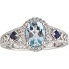 imageGin and Grace 14K White Gold Genuine Aquamarine Ring with Diamonds for women  Ethically authentically ampamp organically sourced Ovalcut shaped Aquamarine handcrafted jewelry for her  Aquamarine Ring for women