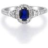 imageGin and Grace 14K White Gold Genuine Blue Sapphire Ring with Diamonds for women  Ethically authentically ampamp organically sourced OvalCut shaped Sapphire handcrafted jewelry for her  Sapphire Ring for women